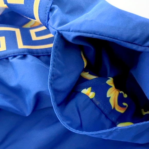 NWT Versace Greca Border Medusa Barocco Blue Swim Shorts Bathing Suit Size 7 XL - Picture 7 of 10